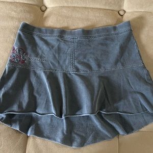 Rip Curl gray high low jersey mini skirt